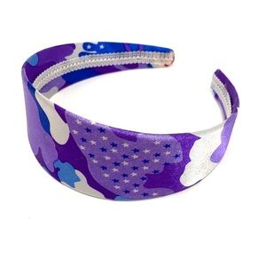 Headband Purple Blue Camouflage 2”